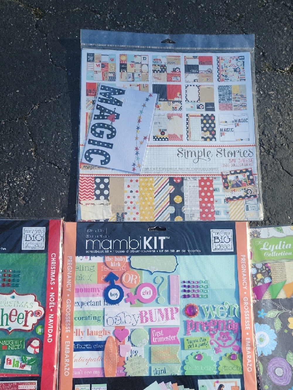 Assorted Patterned Scrapbook Paper Packs - Bright Multi-Color Sets - Picture 13 of 16